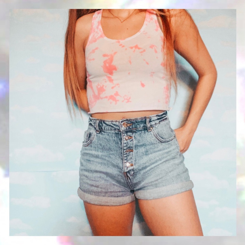 Zara Denim Button Up Shorts